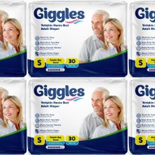 Giggles Yetişkin Bel Bantlı Tekstil Yüzey Small 6x30 Adet Hasta Bezi