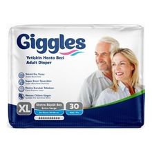 Giggles Yetişkin Bel Bantlı Tekstil Yüzey XL 30 Adet Hasta Bezi