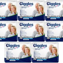 Giggles Yetişkin Bel Bantlı Tekstil Yüzey XL 8x30 Adet Hasta Bezi