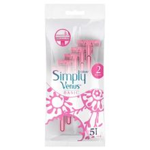 Gillette 5 Adet Simply Venus 2 Basic Kullan At Kadın Tıraş Bıçağı