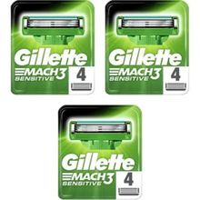 Gillette Mach 3 Sensitive 3x4 Adet Yedek Tıraş Bıçağı