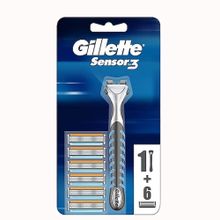 Gillette Sensor 3 6 Yedek Bıçaklı Tıraş Makinesi