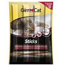 GimCat 4x5 gr 4'lü Tahılsız Hindi Etli ve Tavşanlı Sticks Kedi Ödül Çubukları