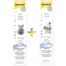 GimCat Anti-Stress Paste 50 gr + GimCat 50 gr Kitten Paste Malt