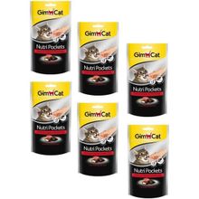 GimCat Nutri Pockets Anti-Hairball Biftek Malt 6x60 gr Kedi Ödülü