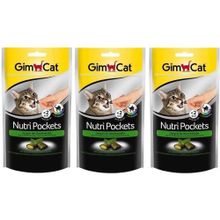 GimCat Nutri Pockets Peynirli Taurinli 3x60 gr Kedi Ödülü