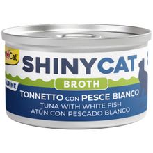 GimCat Shinycat Broth 70 gr Sos İçinde Beyaz Balıklı ve Ton Balıklı Kedi Konservesi