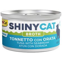 GimCat Shinycat Broth 70 gr Sos İçinde Çipura ve Ton Balıklı Kedi Konservesi