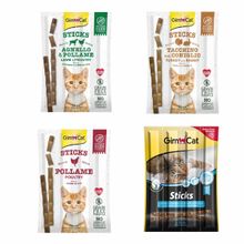 GimCat Tahılsız Sticks Karışık 4x20 gr Avantaj Paketi