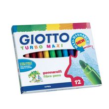 Giotto Turbo Color Maxi Jumbo Kalın Uç 12 Renk Keçeli Kalem