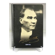 Gıpta 100 Yaprak Kareli Atatürk Telli Sert Kapak Defter 17x24