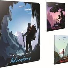 Gıpta 3860 Adventure A6 80 Yaprak 24 Adet Dikişli Karton Kapak Kareli Defter