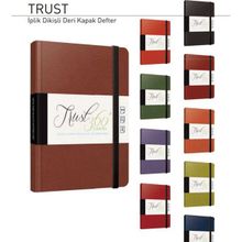 Gıpta 4410 Trust İpli Dikiş Deri Kapak 13X21 120 Yaprak Çizgili Defter