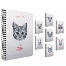 Gıpta 4682 Life Is Cool Spiralli Sert Kapak 19x26 cm 120 Yaprak Çizgili Karışık Renk 1 Adet Defter