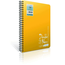 Gıpta A4 120 Yaprak Double Neon Spiralli Plastik Kapak Çizgili Defter