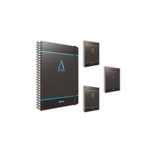 Gıpta Academia Spiralli Siyah Mavi Sert Kapak 120 Yaprak 17x24 Kareli Defter