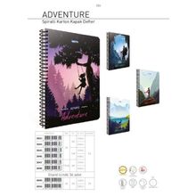 Gıpta Adventure A6 Spiralli Karton Kapak 80 Yaprak Çizgili Not Defteri