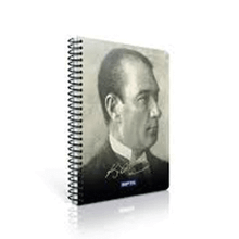 Gıpta Atatürk Spiralli Karton Kapak Defter A4 100 Yaprak Kareli Defter