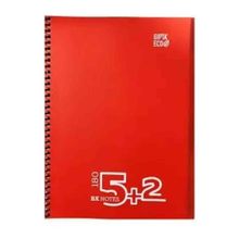 Gıpta Bx Notes 5+2 Seperatörlü Spiralli Plastik Kapak 180 Yaprak Kareli Çizgili A4 Defter