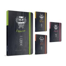 Gıpta Coffee Book 17x24 cm 120 Yaprak Ipli Dikişli Lastikli Çizgili Sert Kapak Defter