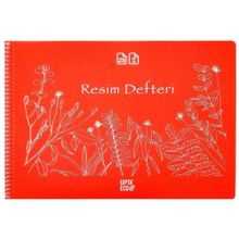 Gıpta Eco Spiralli Nar Çiçeği Plastik Kapak 25 Yaprak 25x35 cm Resim Defteri