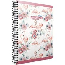 Gıpta Flamingo Spiralli 17x24 cm 100 Yaprak Sert Kapak Kareli Defter