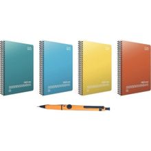 Gıpta Fresco 4'lü A4 60 Yaprak Çizgili Spiralli PP Kapak Defter