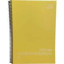 Gıpta Fresco Notes Eco Plastik Kapak A4 60 Yaprak Çizgili Spiralli Sarı Defter