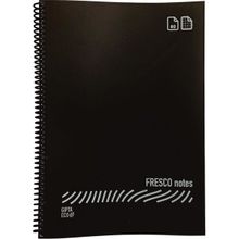 Gıpta Fresco Notes Eco Plastik Kapak A4 60 Yaprak Çizgili Spiralli Siyah Defter