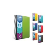Gıpta Fresco Spiralli PP Kapak A4 60 Yaprak Okul 2 Kareli 2 Çizgili 4'lü Set Kareli Çizgili Defter