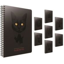 Gıpta Glow Notes 17x24 cm 120 Yaprak Kareli 4203 Asorti 1 Adet Spiralli Sert Kapak Defter