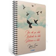 Gıpta Kuşlar 13x18 120 Yaprak Kareli Defter