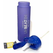 Gıpta Mavi Unbeaten Tritan Boyalı Desenli Pipetli 600 ml Matara