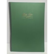 Gıpta Metal Notes Yeşil Spiralli Plastik Kapak 80 Yaprak A4 Kareli Defter