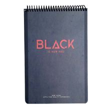 Gıpta New Notes Black Is New Red Spiralli Sert Kapak 100 Yaprak 17x24 Çizgili Bloknot