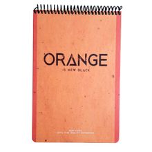 Gıpta New Notes Orange Is New Black Spiralli Sert Kapak 100 Yaprak 17x24 Kareli Bloknot
