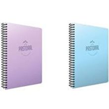 Gıpta Pastoral 2'li 96 Yaprak A4 Spiralli Pp Seti Kareli Kapak Defter