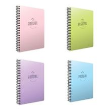 Gıpta Pastoral Spiralli PP Kapak A4 72 Yaprak Kareli Okul Defteri 4'lü Set Defter