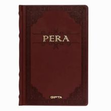 Gıpta Pera Bordo Çizgisiz 17x24 cm Deri Kapak Ciltli Defter