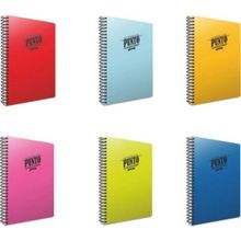 Gıpta Punto 6'lı 140 Yaprak A4 Spiralli Pp Seti Kareli Kapak Defter