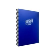 Gıpta Punto Spiralli Lacivert Plastik Kapak 80 Yaprak A4 Çizgili Renkli Defter