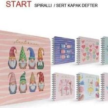 Gıpta Start 16x16 cm 100 Yp Noktalı Spiralli Sert Kpk Butik Defter