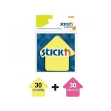 Gıpta Stickn 76x76 mm Ok Şekil Yarı Saydam 2 Neon Renk 60 Yaprak Not Defteri