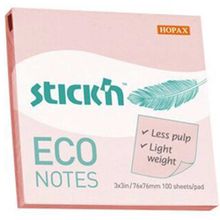 Gıpta Stickn Eco Notes Pastel Pembe 100 Yaprak 76x76 Yapışkanlı Not Kağıdı