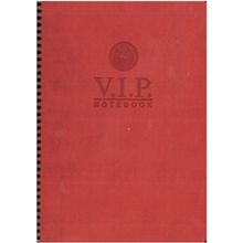 Gıpta Vip Bordo Deri Kapak 140 Yaprak A4 Çizgili Renkli Spiralli Defter