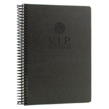 Gıpta Vip Füme Sert Kapak 140 Yaprak 17x24 cm Çizgili Spiralli Defter