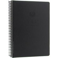 Gıpta Vip Siyah Sert Kapak 140 Yaprak 17x24 cm Çizgili Spiralli Defter