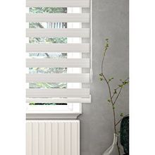 Givayo 140x200 cm Stor Beyaz Dar Pliseli Zebra Stor Perde