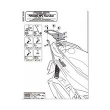 Givi SR5600 Pıaggıo MP3 Yourban 125-300 11-16 Arka Çanta Taşıyıcı