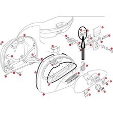Givi Z312 Çanta Tabla Düğmesi Montaj Sacı